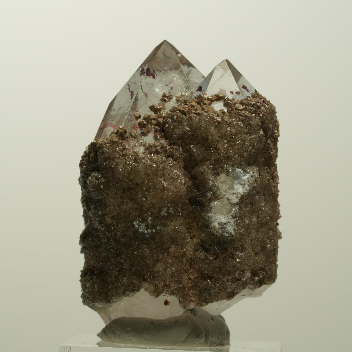Enhydro Harlekin Phantom Rauchquarz, Analcim, Epidot Streep Mine Namibia 42*33*25mm #15068