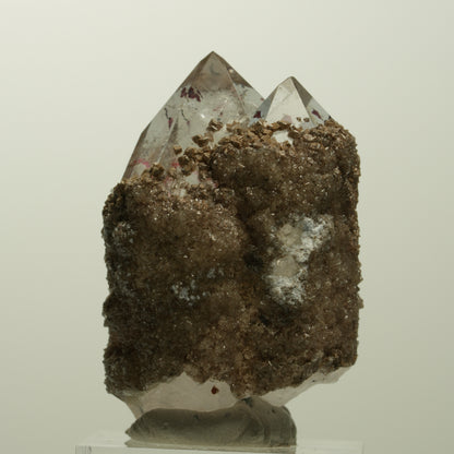 Enhydro Harlekin Phantom Rauchquarz, Analcim, Epidot Streep Mine Namibia 42*33*25mm #15068