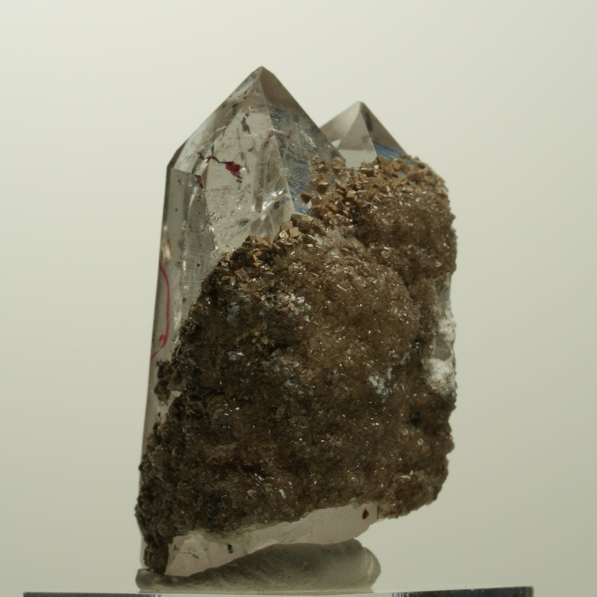 Enhydro Harlekin Phantom Rauchquarz, Analcim, Epidot Streep Mine Namibia 42*33*25mm #15068