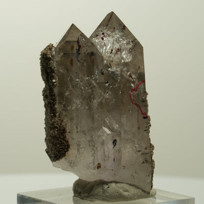Enhydro Harlekin Phantom Rauchquarz, Analcim, Epidot Streep Mine Namibia 42*33*25mm #15068