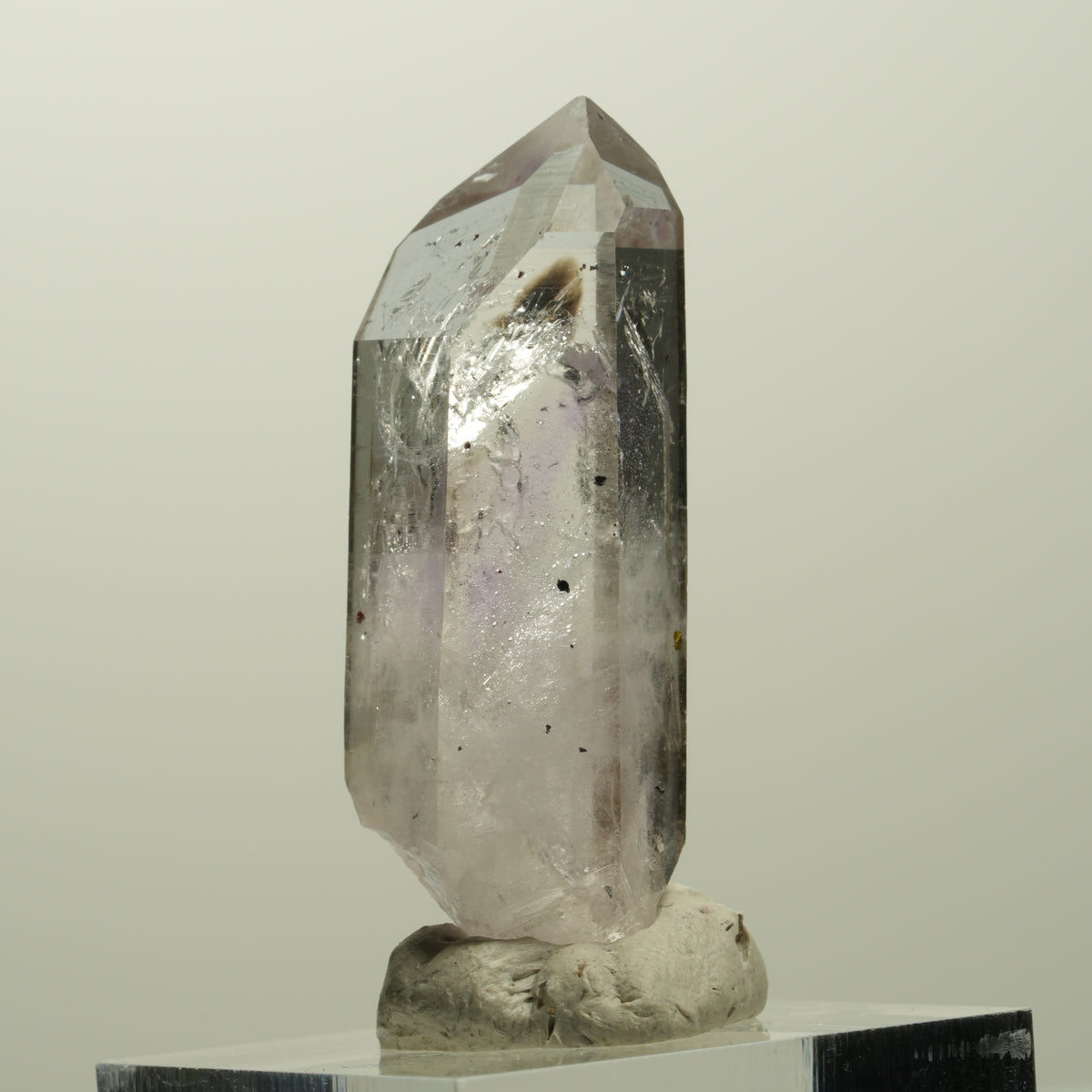 Skelett Phantom Amethyst mit Epidot, Hämatit Streep Mine, Namibia 42*15*12mm #15069
