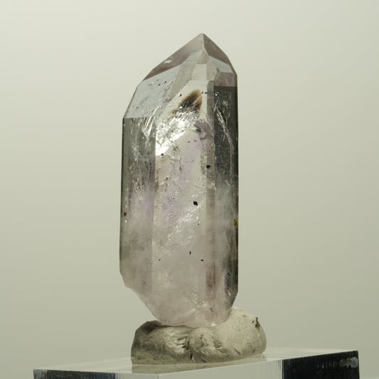 Skelett Phantom Amethyst mit Epidot, Hämatit Streep Mine, Namibia 42*15*12mm #15069