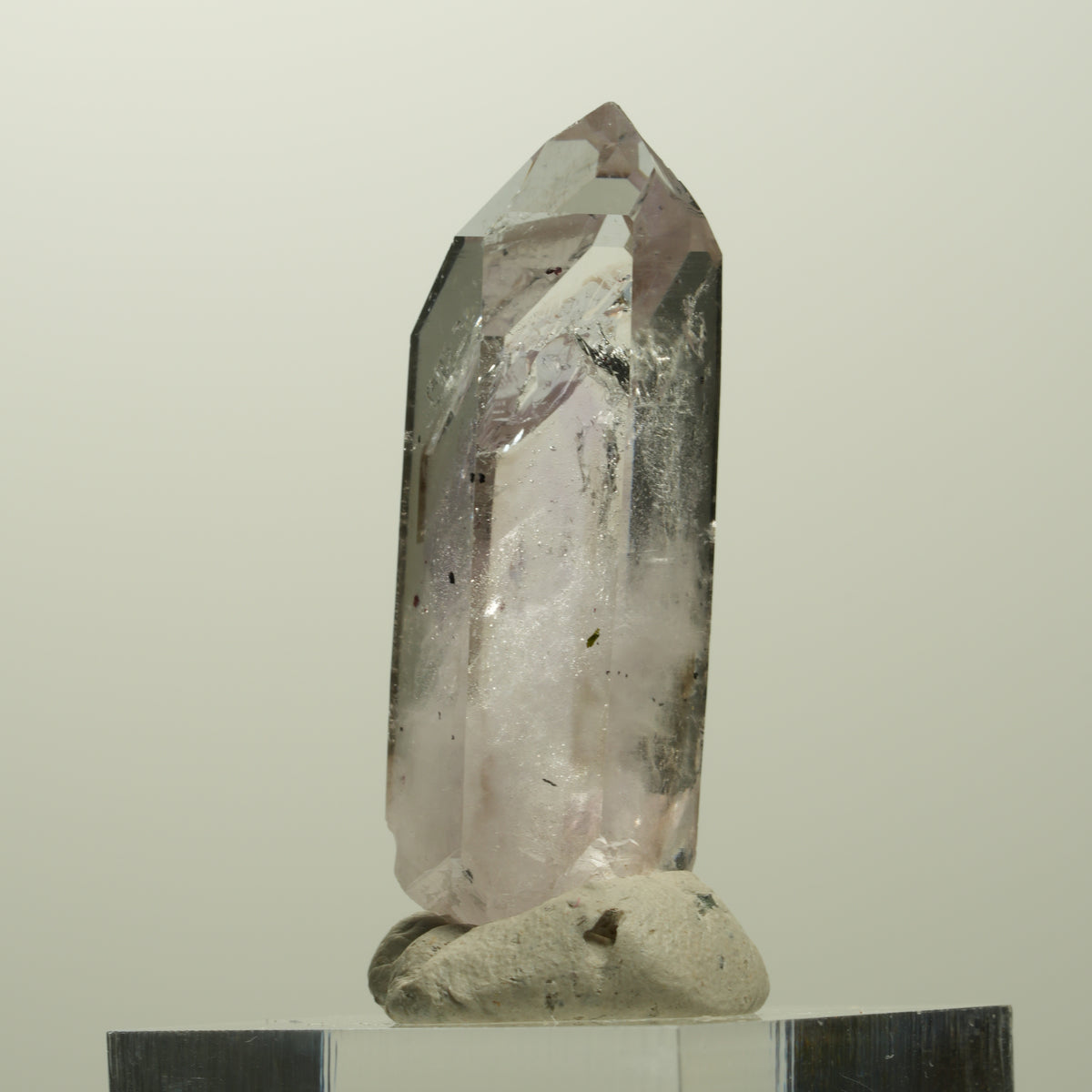 Skelett Phantom Amethyst mit Epidot, Hämatit Streep Mine, Namibia 42*15*12mm #15069