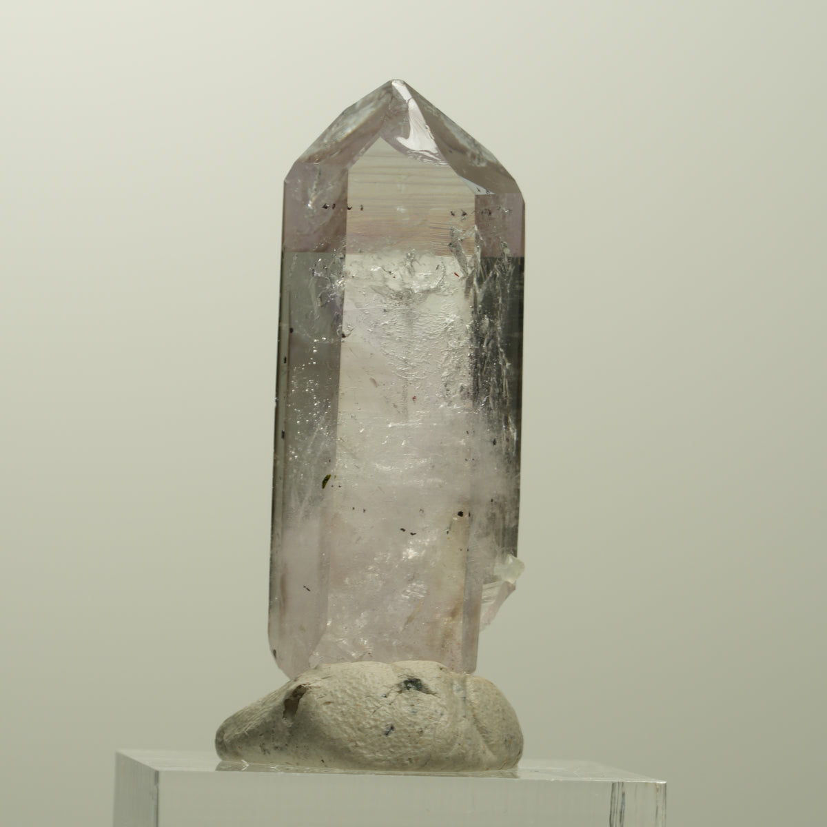 Skelett Phantom Amethyst mit Epidot, Hämatit Streep Mine, Namibia 42*15*12mm #15069
