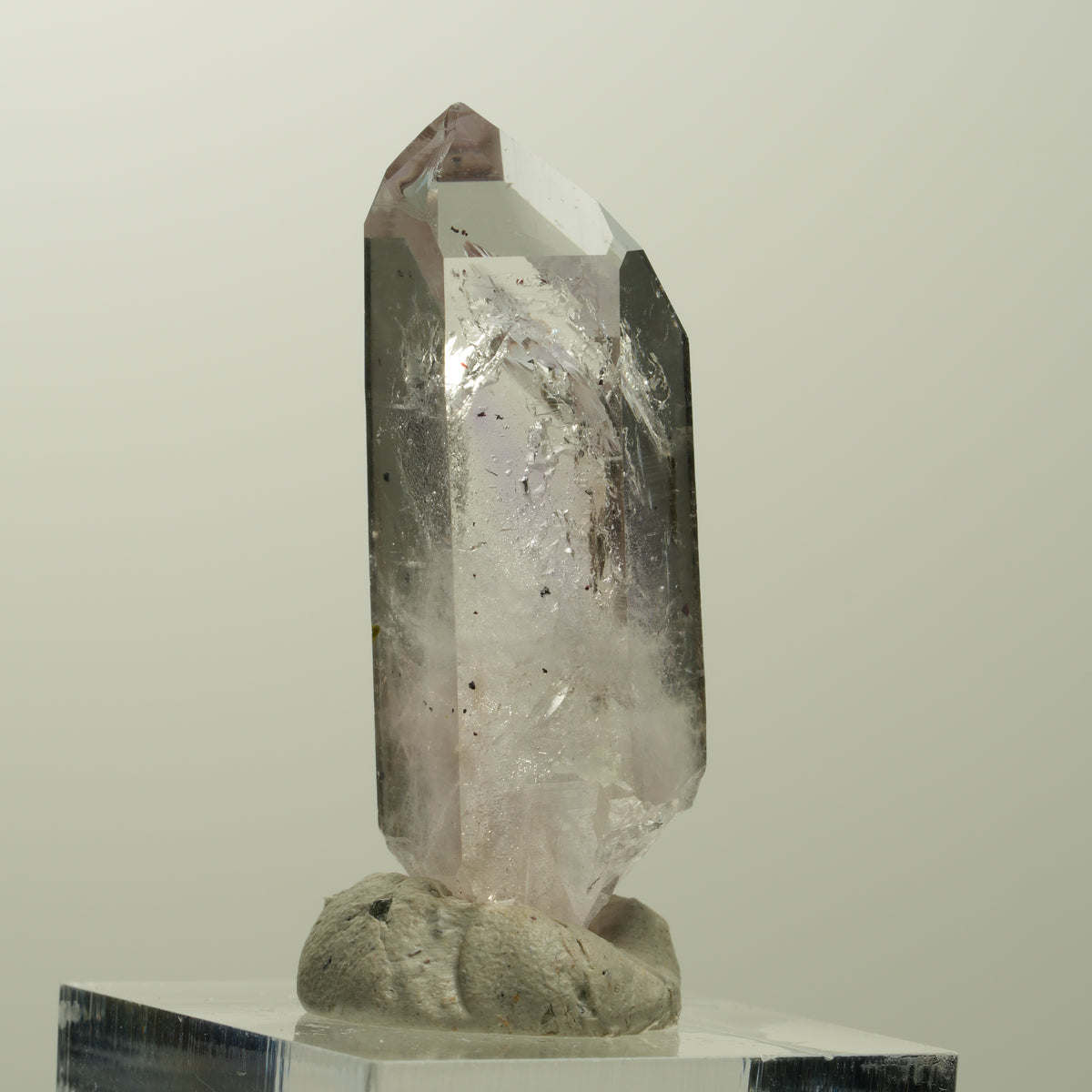 Skelett Phantom Amethyst mit Epidot, Hämatit Streep Mine, Namibia 42*15*12mm #15069