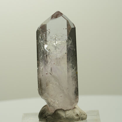 Skelett Phantom Amethyst mit Epidot, Hämatit Streep Mine, Namibia 42*15*12mm #15069
