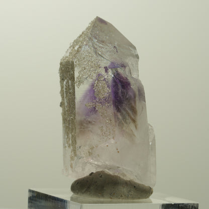 Harlekin Skelett Phantom Amethyst mit Analcim Streep Mine, Namibia 42*25*19mm #15070