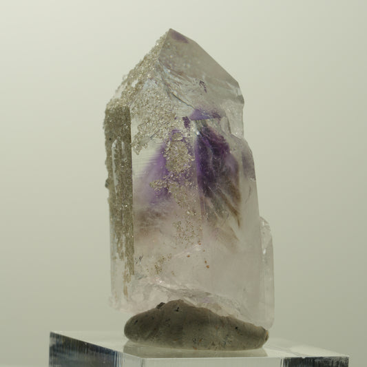 Harlekin Skelett Phantom Amethyst mit Analcim Streep Mine, Namibia 42*25*19mm #15070