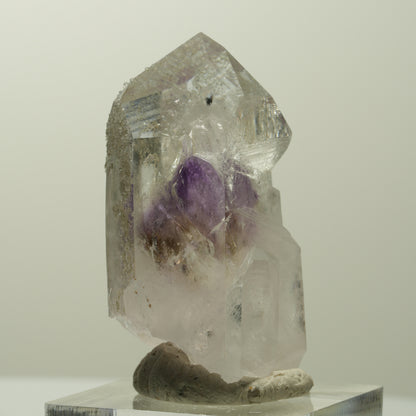 Harlekin Skelett Phantom Amethyst mit Analcim Streep Mine, Namibia 42*25*19mm #15070