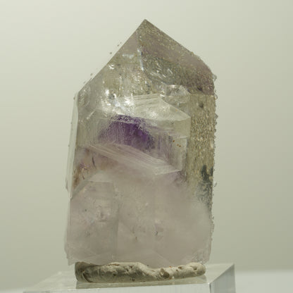 Harlekin Skelett Phantom Amethyst mit Analcim Streep Mine, Namibia 42*25*19mm #15070
