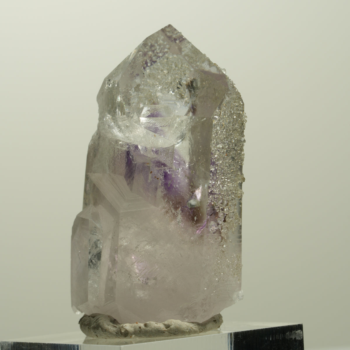 Harlekin Skelett Phantom Amethyst mit Analcim Streep Mine, Namibia 42*25*19mm #15070