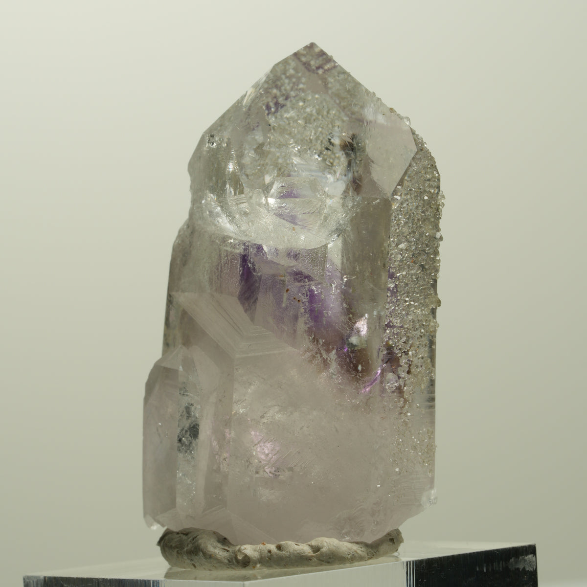 Harlekin Skelett Phantom Amethyst mit Analcim Streep Mine, Namibia 42*25*19mm #15070