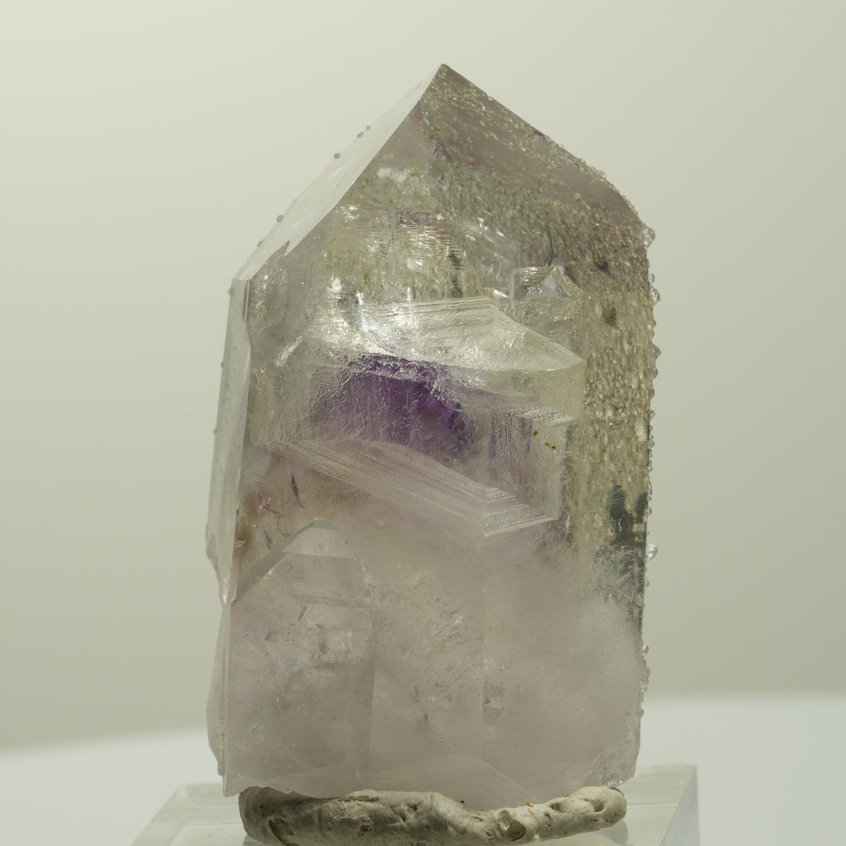 Harlekin Skelett Phantom Amethyst mit Analcim Streep Mine, Namibia 42*25*19mm #15070