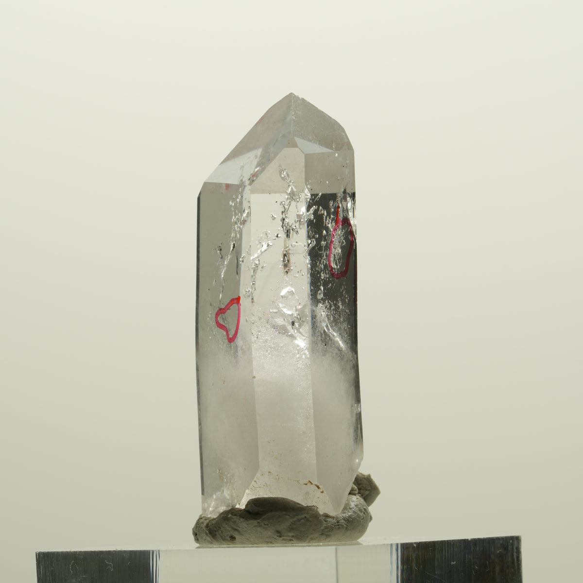Enhydro Skelett Phantom Rauchquarz Spitze, 3x Blase Streep Mine, Namibia 40*21*11mm #15071