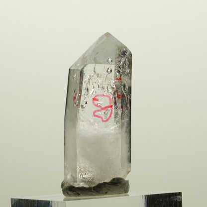 Enhydro Skelett Phantom Rauchquarz Spitze, 3x Blase Streep Mine, Namibia 40*21*11mm #15071