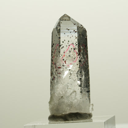 Enhydro Harlekin Lemurian Rauchquarz, 1x Blase Streep Mine, Namibia 40*16*13mm #15072