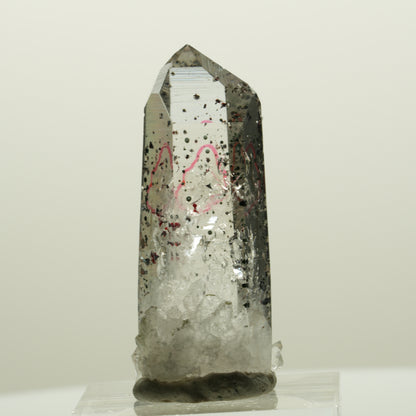 Enhydro Harlekin Lemurian Rauchquarz, 1x Blase Streep Mine, Namibia 40*16*13mm #15072