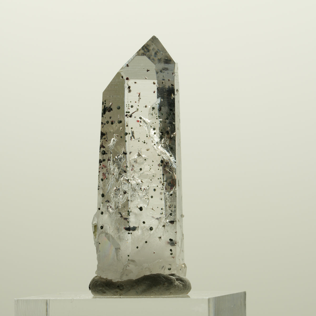Enhydro Harlekin Lemurian Rauchquarz, 1x Blase Streep Mine, Namibia 40*16*13mm #15072