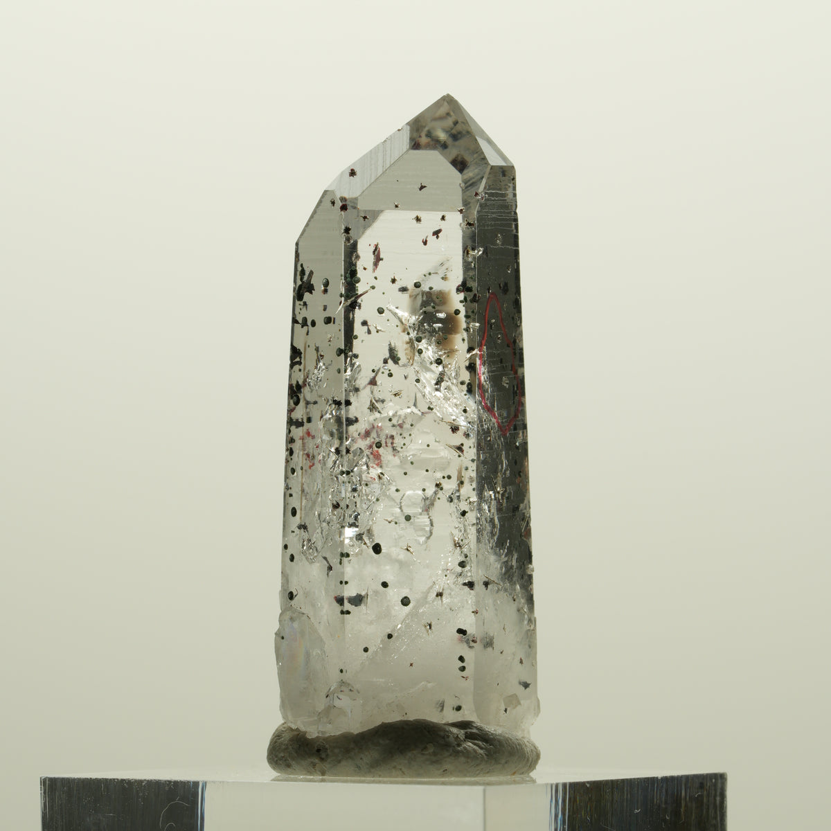 Enhydro Harlekin Lemurian Rauchquarz, 1x Blase Streep Mine, Namibia 40*16*13mm #15072