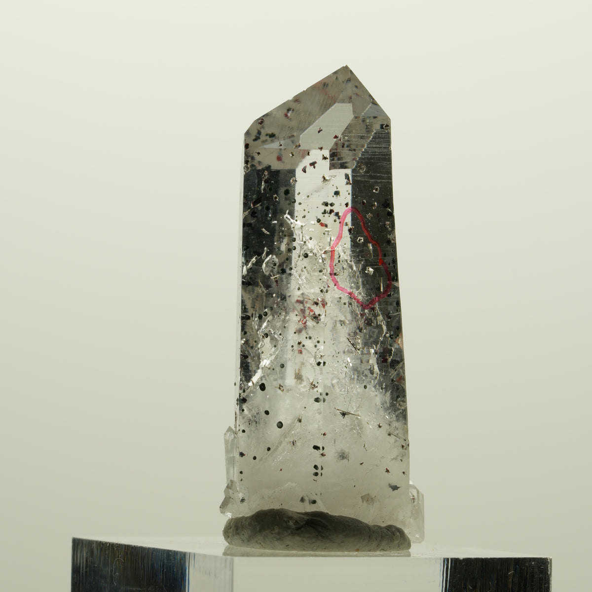 Enhydro Harlekin Lemurian Rauchquarz, 1x Blase Streep Mine, Namibia 40*16*13mm #15072
