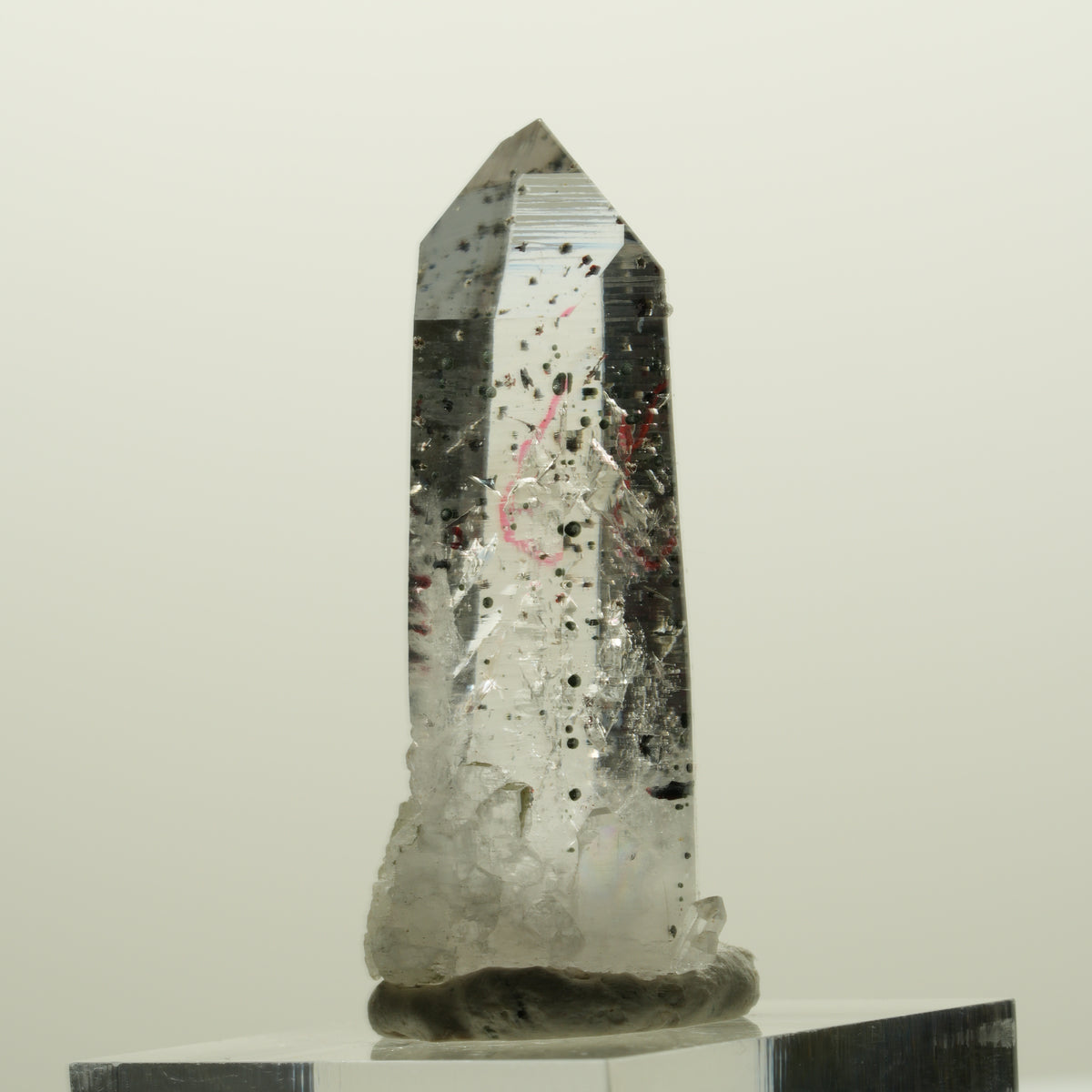 Enhydro Harlekin Lemurian Rauchquarz, 1x Blase Streep Mine, Namibia 40*16*13mm #15072