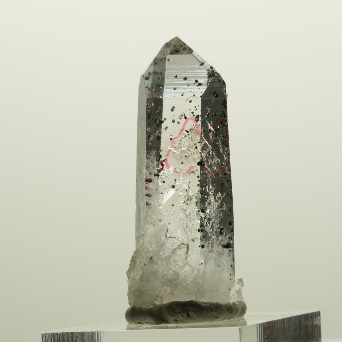 Enhydro Harlekin Lemurian Rauchquarz, 1x Blase Streep Mine, Namibia 40*16*13mm #15072