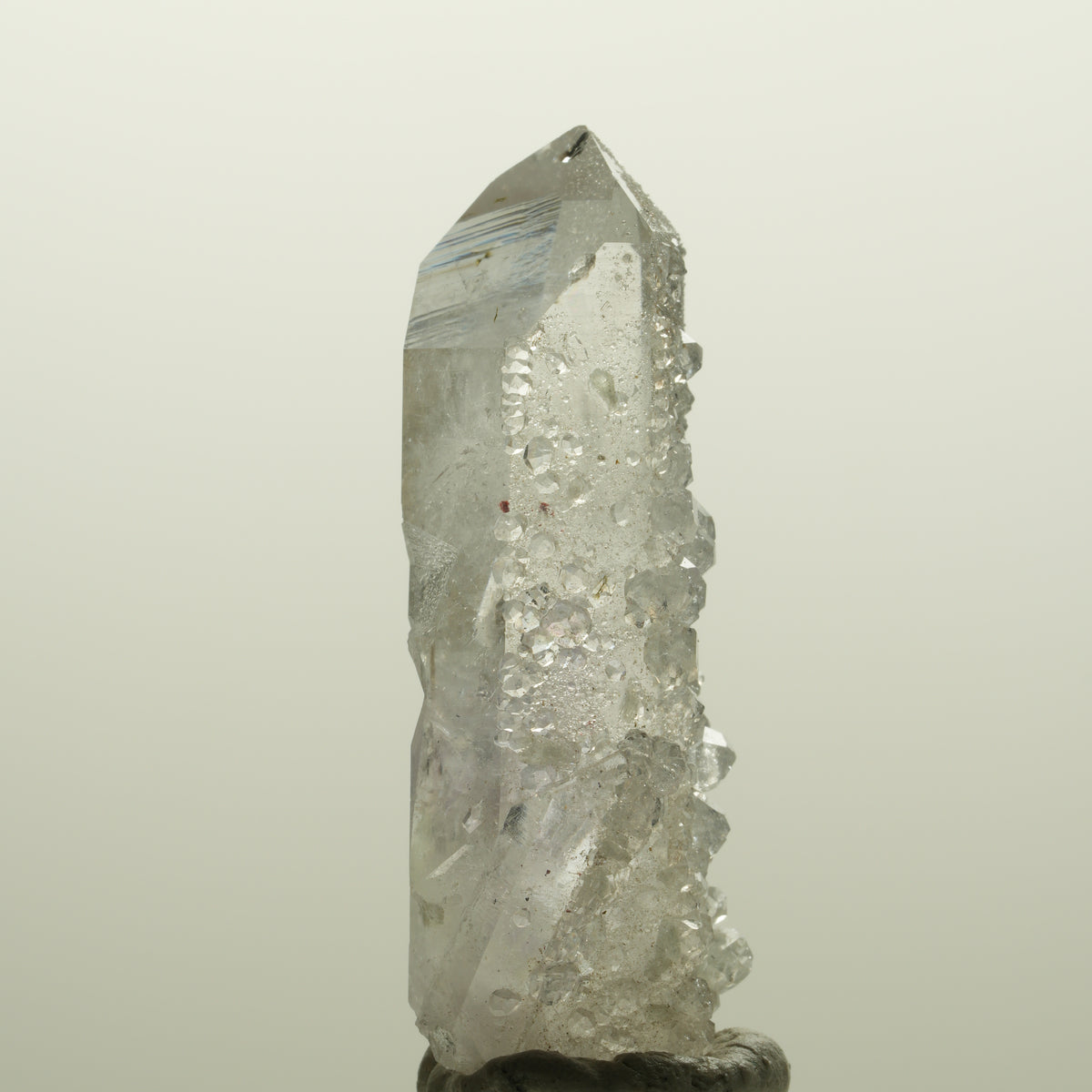 Harlekin Skelett Phantom Amethyst mit Analcim, Prehnit Streep Mine, Namibia 44*17*16mm #15073