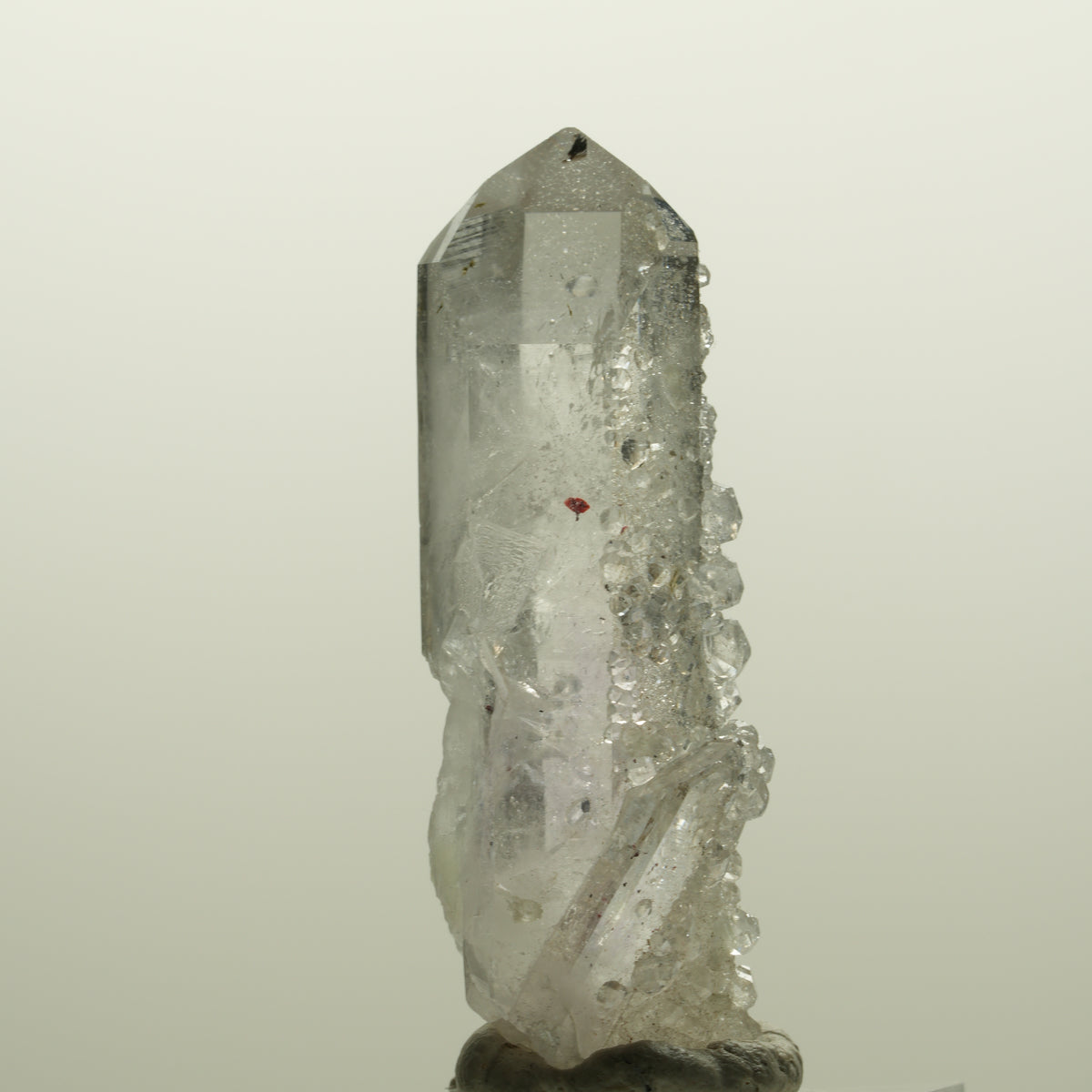 Harlekin Skelett Phantom Amethyst mit Analcim, Prehnit Streep Mine, Namibia 44*17*16mm #15073