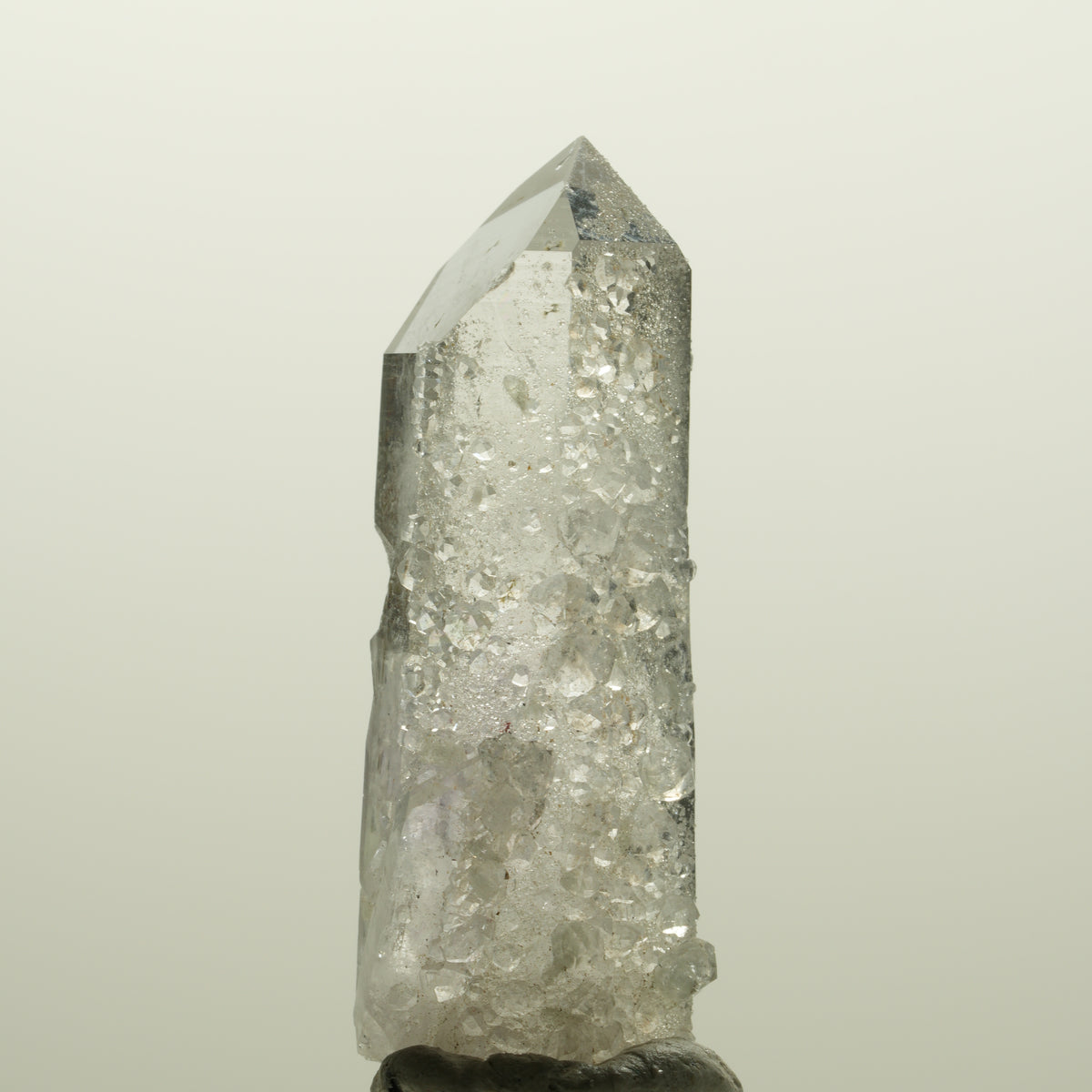 Harlekin Skelett Phantom Amethyst mit Analcim, Prehnit Streep Mine, Namibia 44*17*16mm #15073