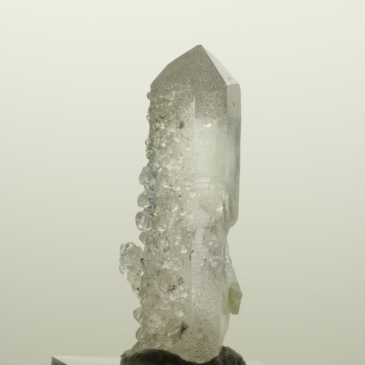Harlekin Skelett Phantom Amethyst mit Analcim, Prehnit Streep Mine, Namibia 44*17*16mm #15073