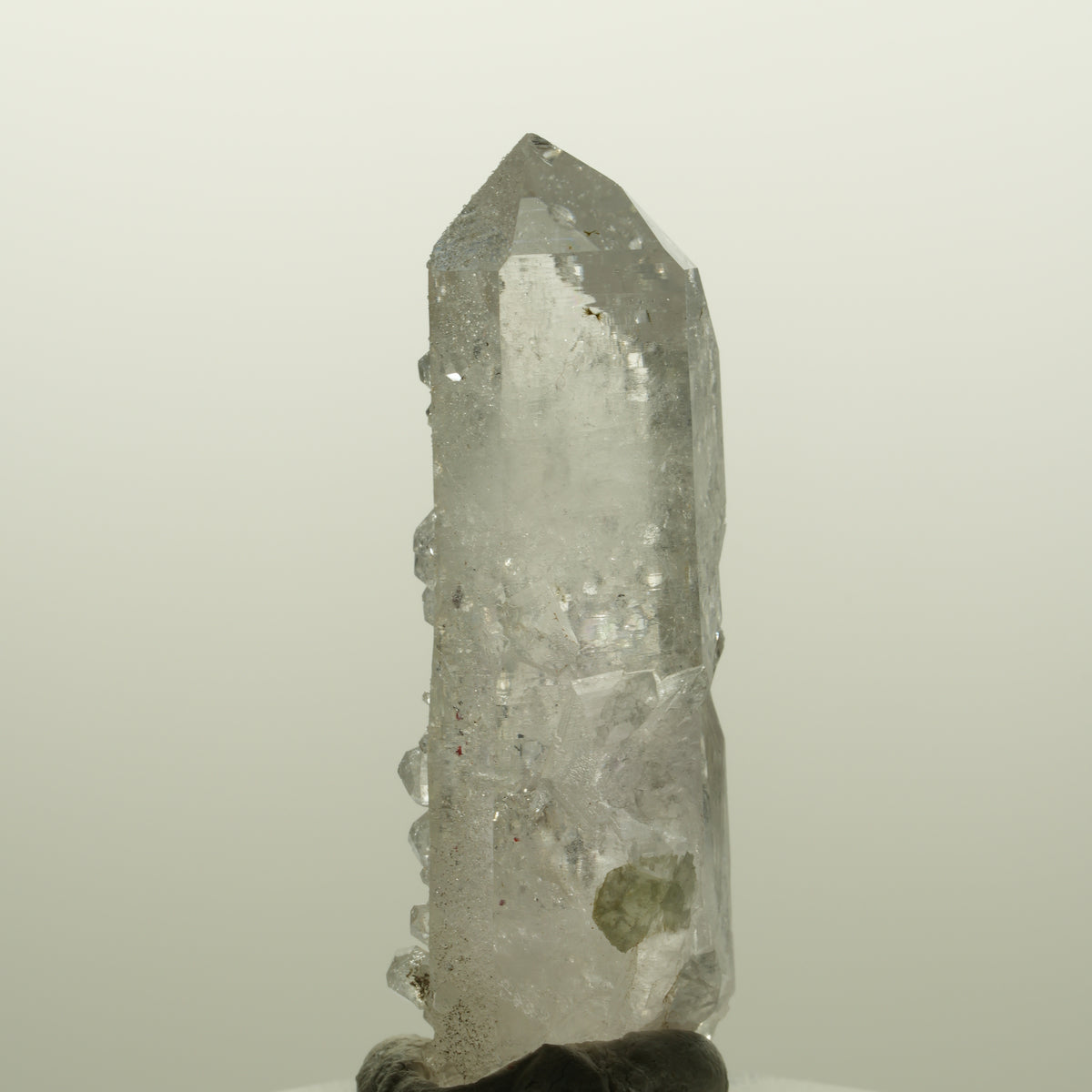 Harlekin Skelett Phantom Amethyst mit Analcim, Prehnit Streep Mine, Namibia 44*17*16mm #15073