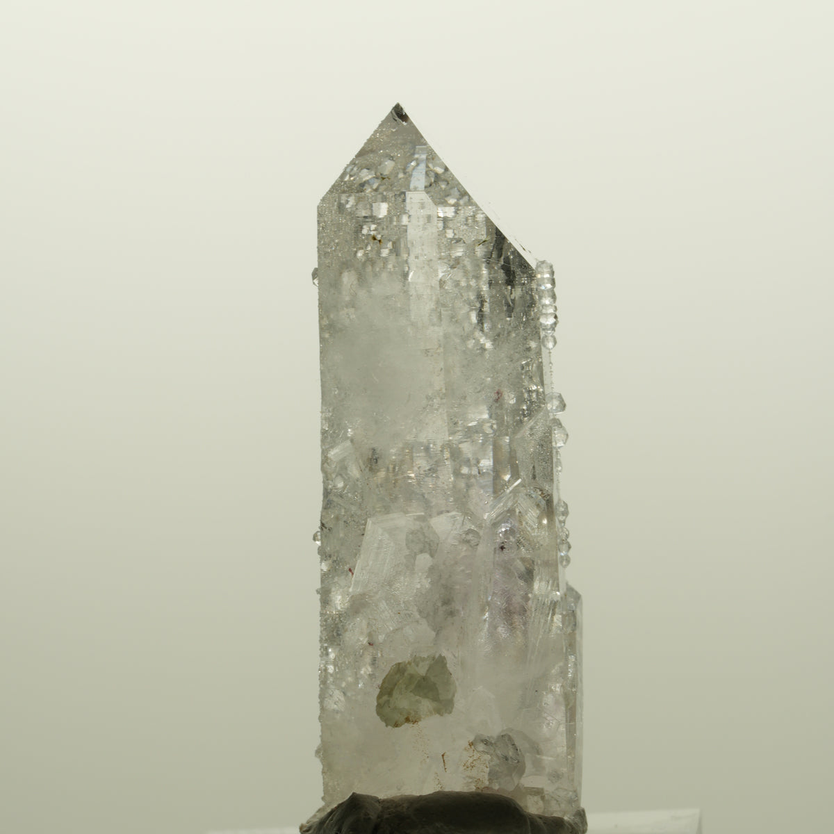 Harlekin Skelett Phantom Amethyst mit Analcim, Prehnit Streep Mine, Namibia 44*17*16mm #15073