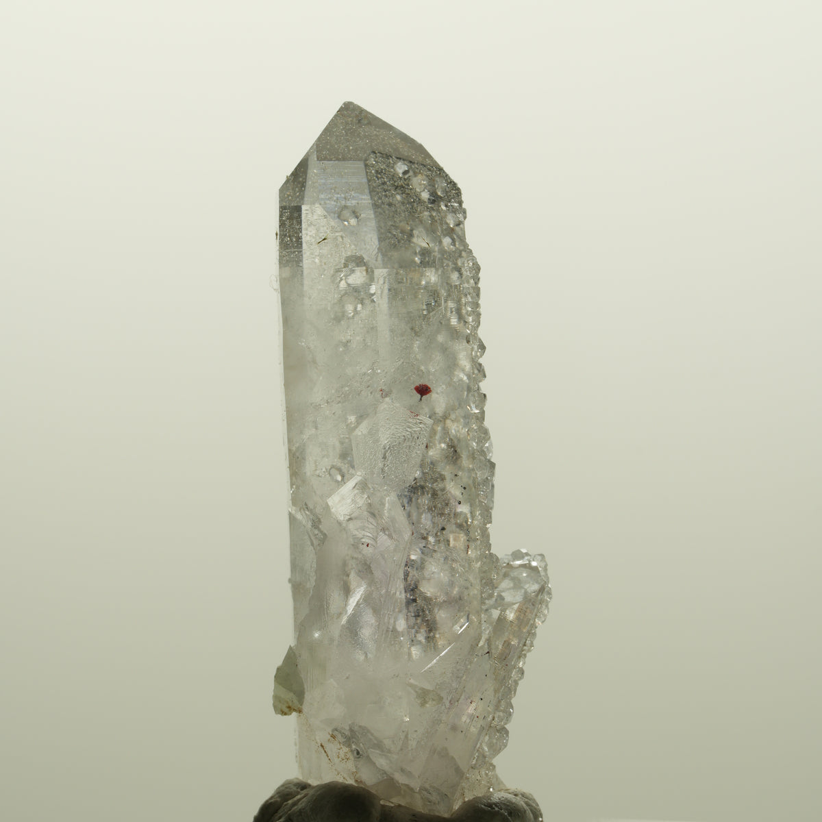 Harlekin Skelett Phantom Amethyst mit Analcim, Prehnit Streep Mine, Namibia 44*17*16mm #15073