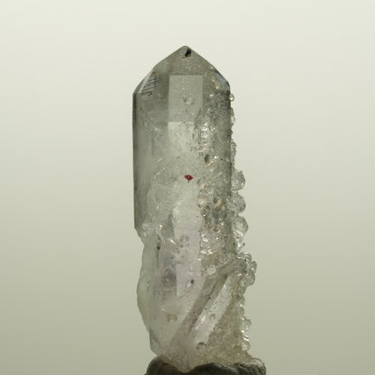 Harlekin Skelett Phantom Amethyst mit Analcim, Prehnit Streep Mine, Namibia 44*17*16mm #15073