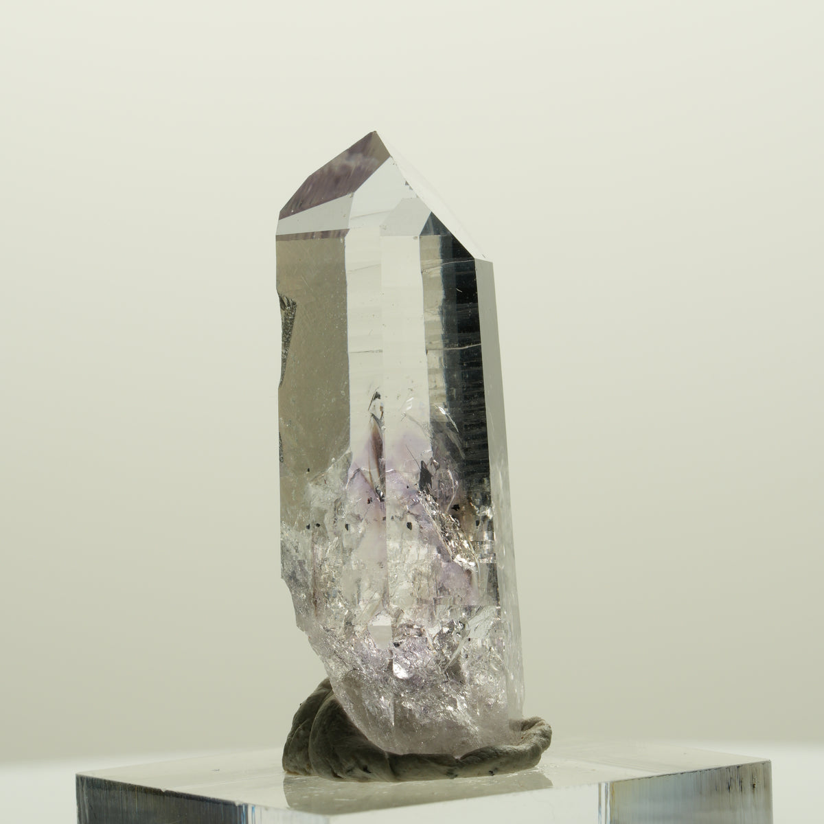 Lemurian Skelett Phantom Amethyst mit Hämatit Streep Mine, Namibia 38*14*11mm #15074