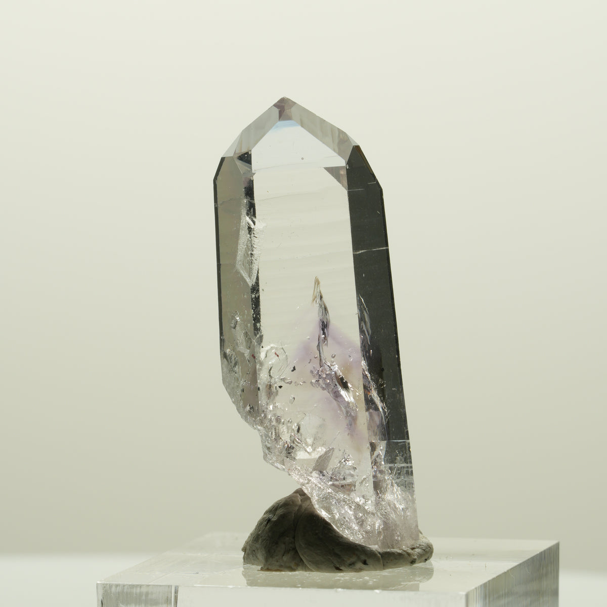 Lemurian Skelett Phantom Amethyst mit Hämatit Streep Mine, Namibia 38*14*11mm #15074
