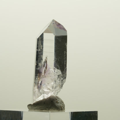 Lemurian Skelett Phantom Amethyst mit Hämatit Streep Mine, Namibia 38*14*11mm #15074