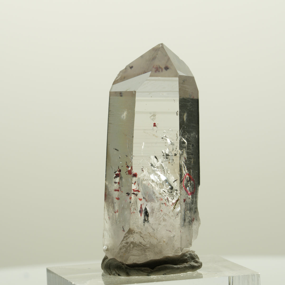 Enhydro Harlekin Lemurian Phantom Quarz, 1x Blase Streep Mine Namibia 37*22*14mm #15075