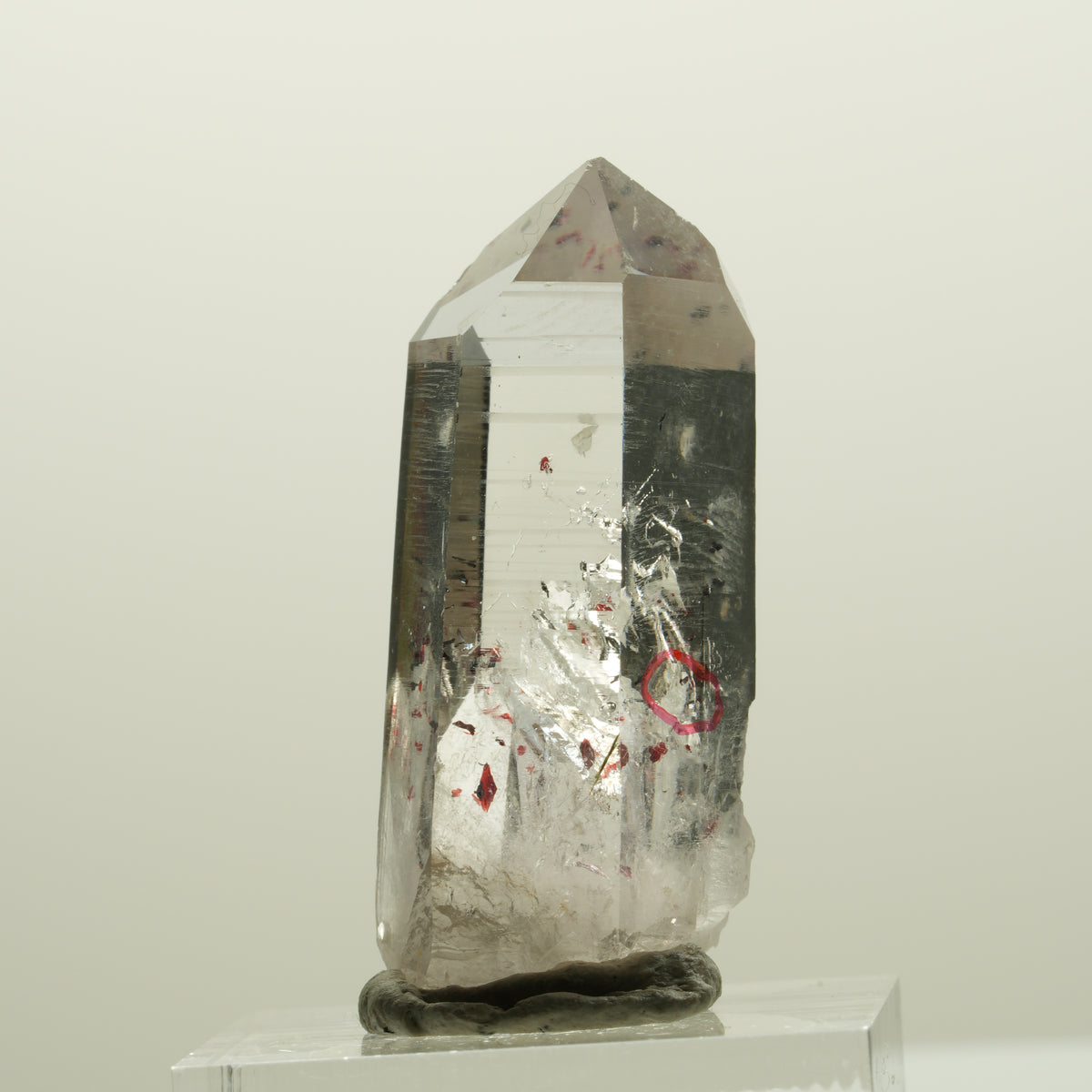 Enhydro Harlekin Lemurian Phantom Quarz, 1x Blase Streep Mine Namibia 37*22*14mm #15075