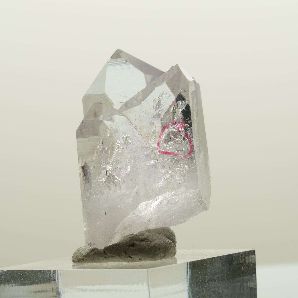 Enhydro Skelett Phantom Amethyst mit Hämatit, 1x Blase Streep Mine, Namibia 34*23*19mm #15077