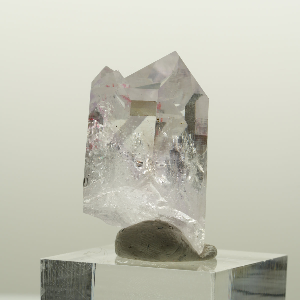 Enhydro Skelett Phantom Amethyst mit Hämatit, 1x Blase Streep Mine, Namibia 34*23*19mm #15077