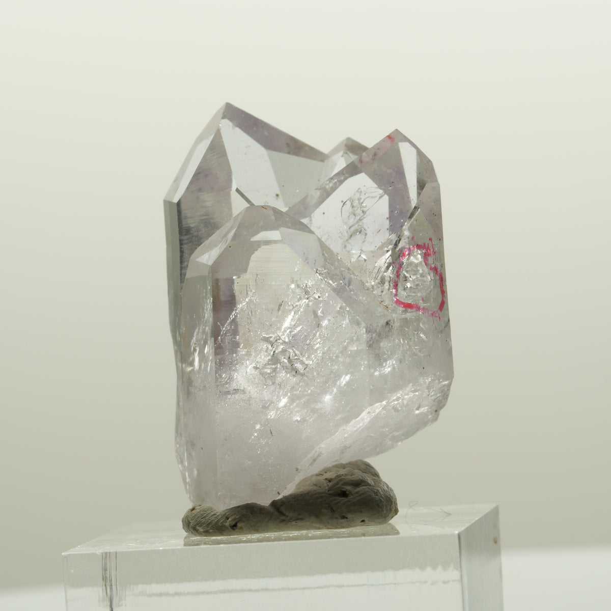 Enhydro Skelett Phantom Amethyst mit Hämatit, 1x Blase Streep Mine, Namibia 34*23*19mm #15077