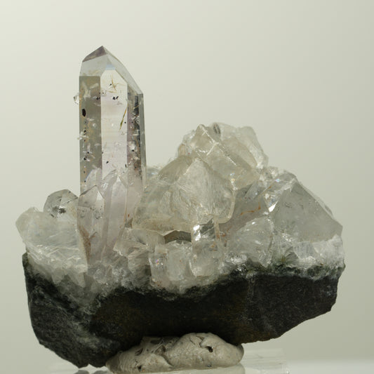Lemurian Phantom Amethyst Analcim Hämatit Calcit auf Matrix Streep Mine Namibia 41*41*21mm #15078