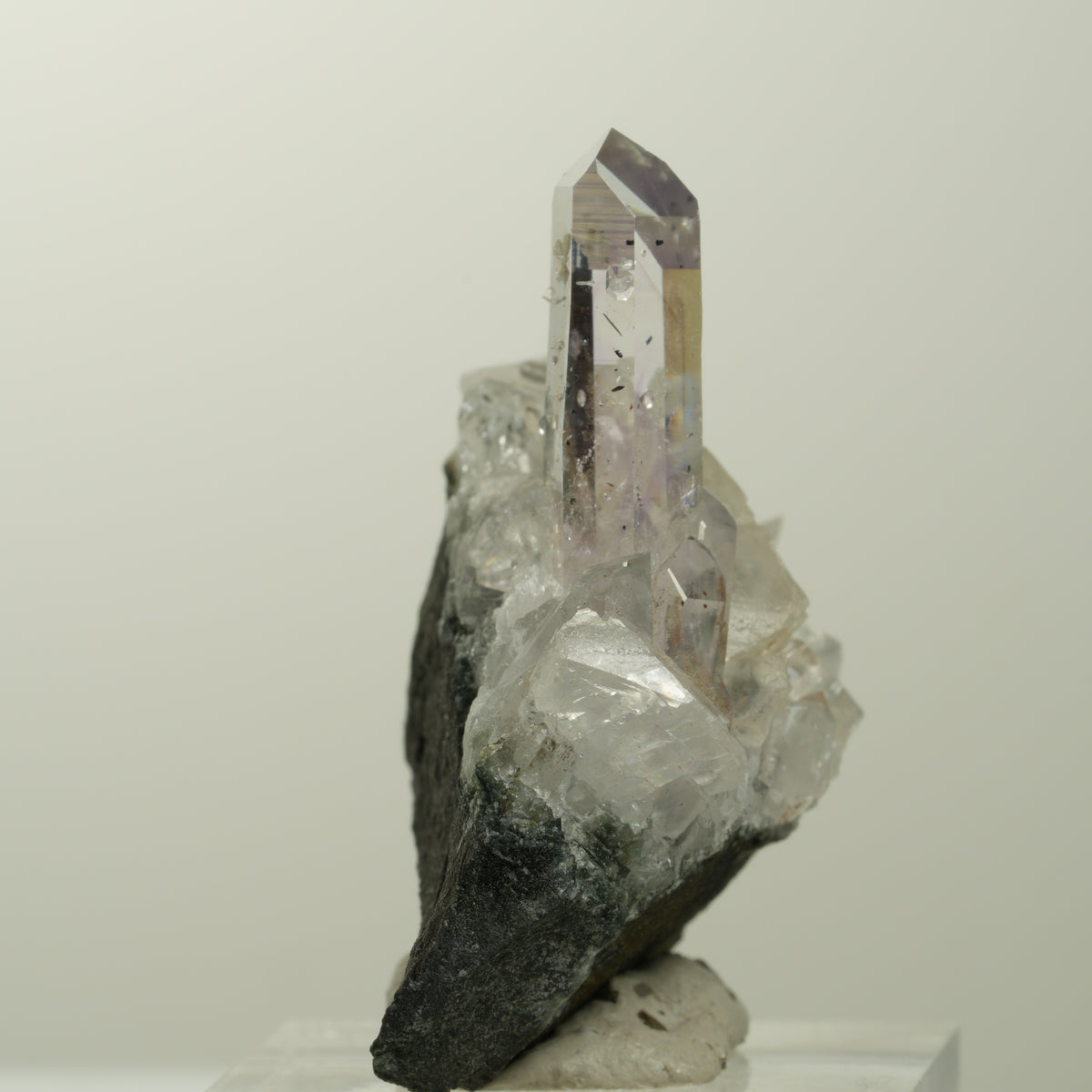 Lemurian Phantom Amethyst Analcim Hämatit Calcit auf Matrix Streep Mine Namibia 41*41*21mm #15078