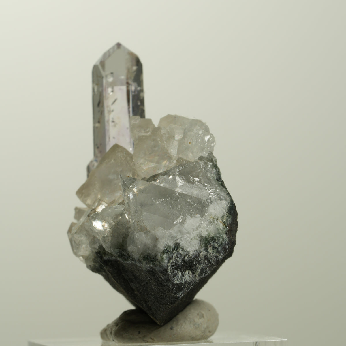 Lemurian Phantom Amethyst Analcim Hämatit Calcit auf Matrix Streep Mine Namibia 41*41*21mm #15078
