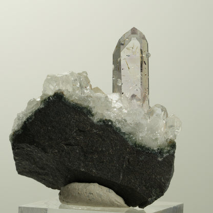 Lemurian Phantom Amethyst Analcim Hämatit Calcit auf Matrix Streep Mine Namibia 41*41*21mm #15078
