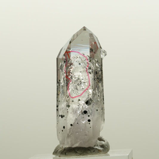 Enhydro Lemurian Phantom Amethyst Analcim Hämatit, 2x Blase Streep Mine Namibia 39*15*15mm #15079