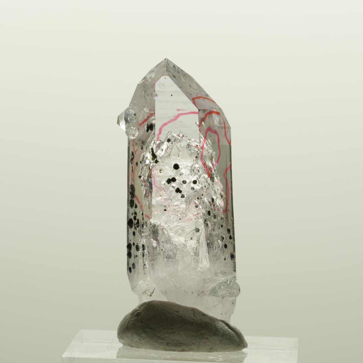 Enhydro Lemurian Phantom Amethyst Analcim Hämatit, 2x Blase Streep Mine Namibia 39*15*15mm #15079