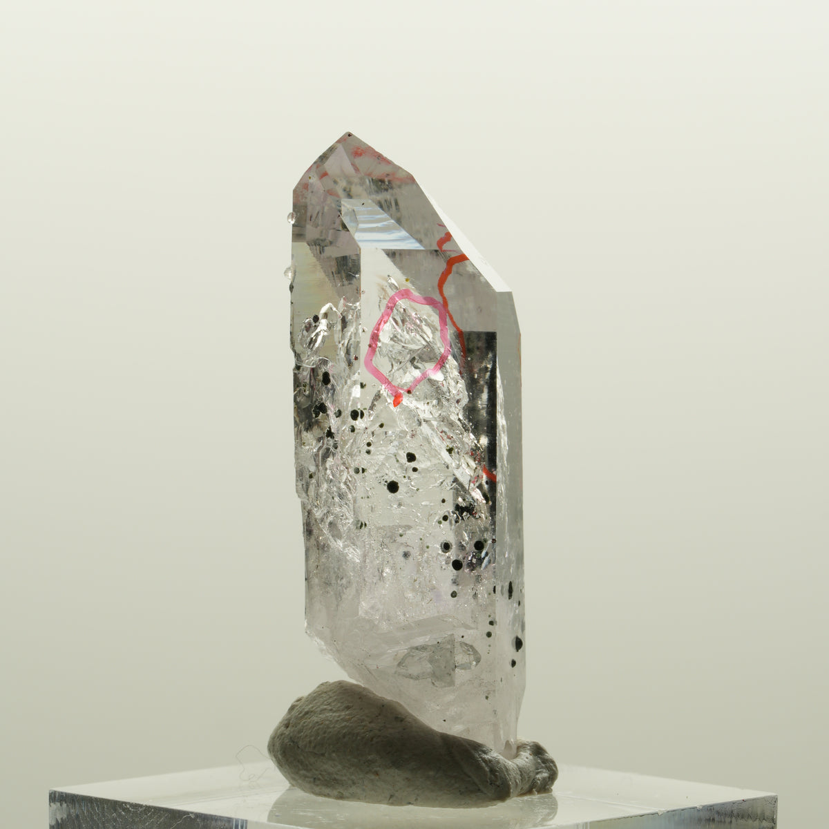 Enhydro Lemurian Phantom Amethyst Analcim Hämatit, 2x Blase Streep Mine Namibia 39*15*15mm #15079