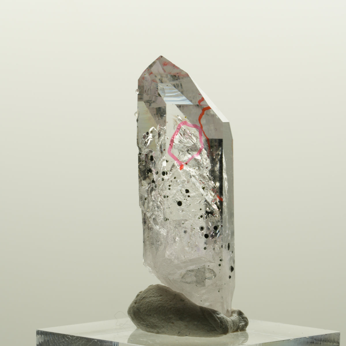 Enhydro Lemurian Phantom Amethyst Analcim Hämatit, 2x Blase Streep Mine Namibia 39*15*15mm #15079